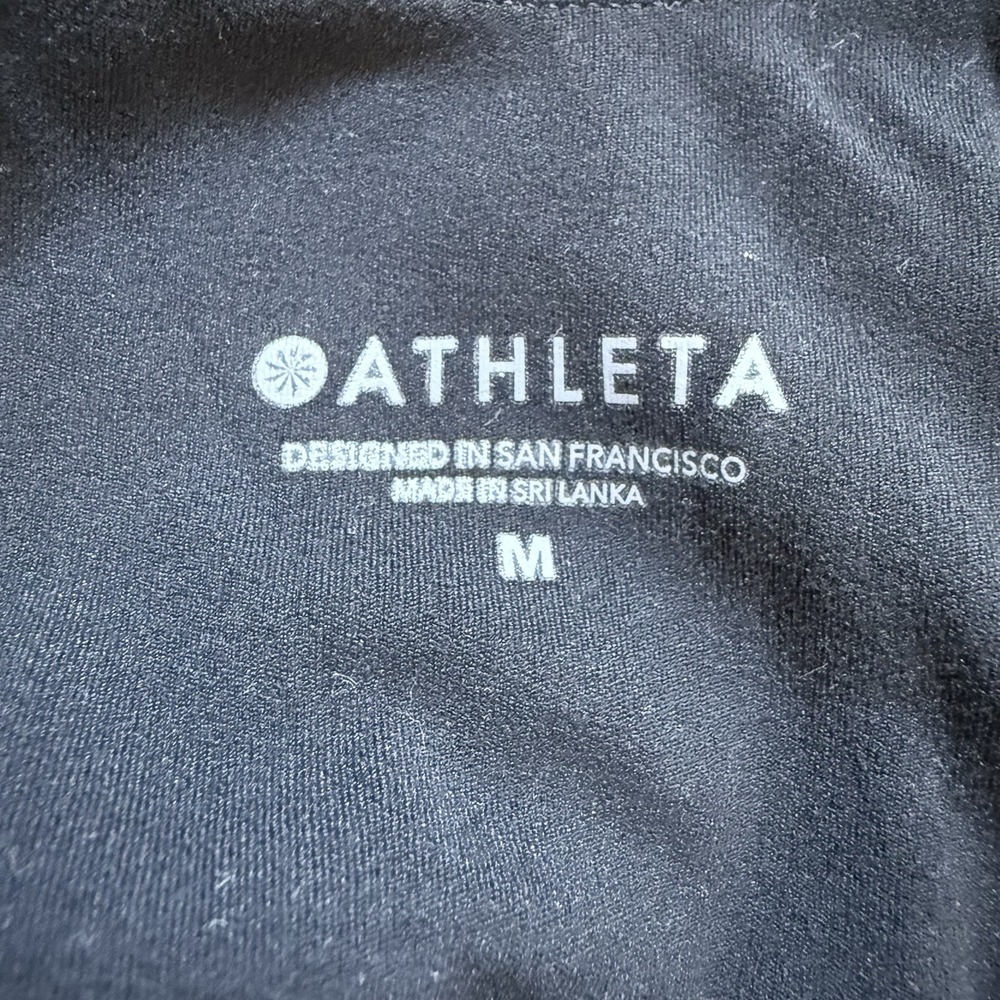 Athleta Conscious Crop Printed Tank Bra M Gray Tie Dye D-DD Light Support - Picture 5 of 7